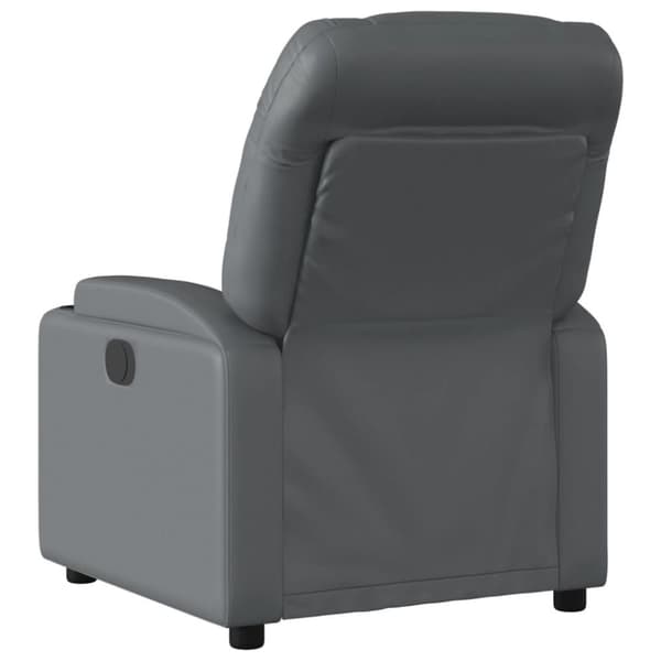 vidaXL Reclinerfåtölj grå konstläder