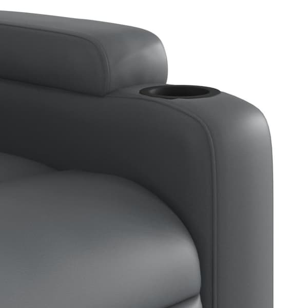vidaXL Reclinerfåtölj grå konstläder