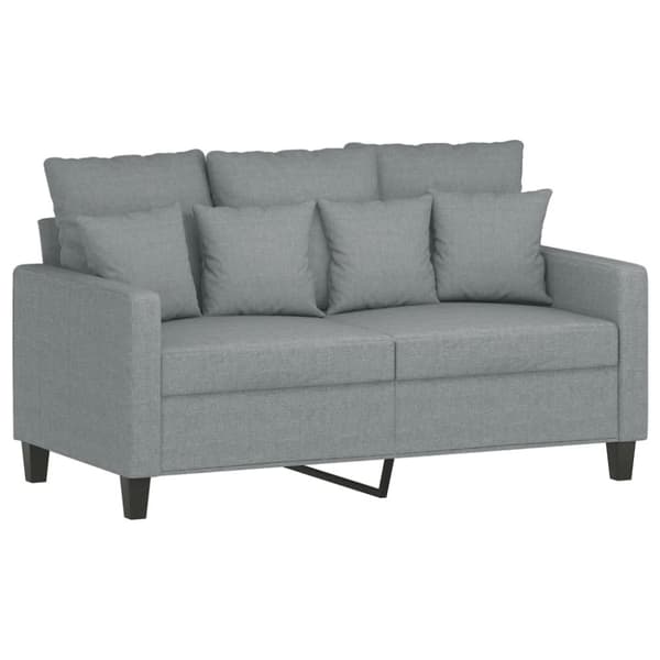 vidaXL sofasæt 2 dele med hynder stof lysegrå