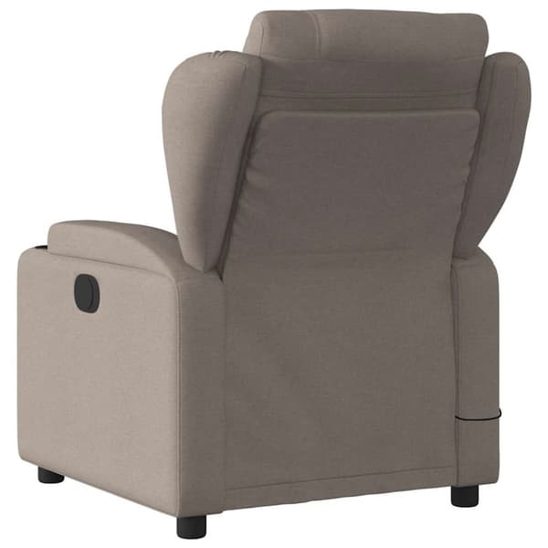 vidaXL Massagefåtölj taupe tyg