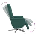 Miniatyrbild 6 av 11: vidaXL Massagefåtölj med fotstöd mörkgrön tyg