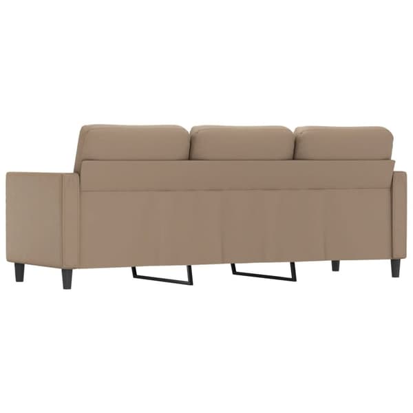vidaXL 3-sitssoffa cappuccino 180 cm konstläder