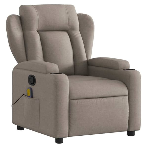 vidaXL massagestol stof gråbrun
