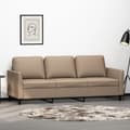 Miniatyrbillede 8 af 8: vidaXL 3-personers sofa 180 cm kunstlæder cappuccino