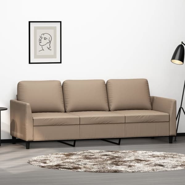 vidaXL 3-personers sofa 180 cm kunstlæder cappuccino
