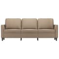 Miniatyrbillede 2 af 8: vidaXL 3-personers sofa 180 cm kunstlæder cappuccino