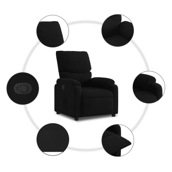 vidaXL Reclinerfåtölj svart tyg