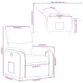 Miniatyrbild 10 av 11: vidaXL Reclinerfåtölj svart tyg