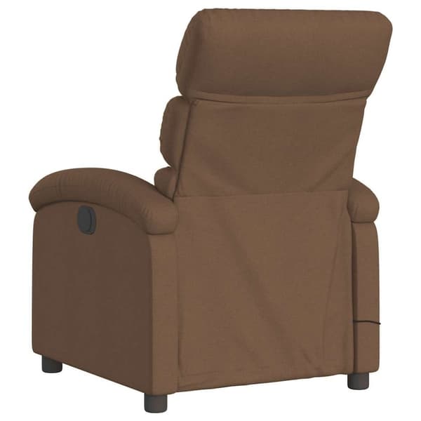 vidaXL Massagefåtölj brun tyg