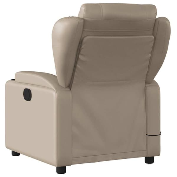 vidaXL Massagefåtölj cappuccino konstläder