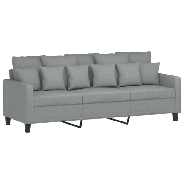 vidaXL sofasæt 3 dele med hynder stof lysegrå