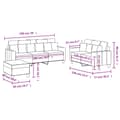 Miniatyrbillede 8 af 9: vidaXL sofasæt 3 dele med hynder stof lysegrå