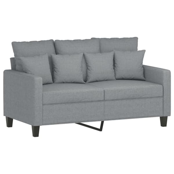 vidaXL sofasæt 3 dele med hynder stof lysegrå