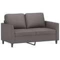 Miniatyrbillede 4 af 8: vidaXL sofasæt 3 dele med hynder kunstlæder grå