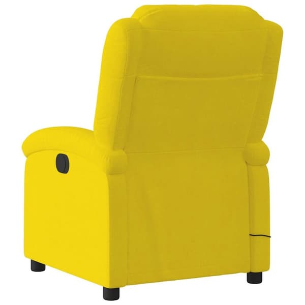 vidaXL Massagefåtölj gul sammet