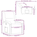 Miniatyrbild 11 av 11: vidaXL Reclinerfåtölj svart sammet