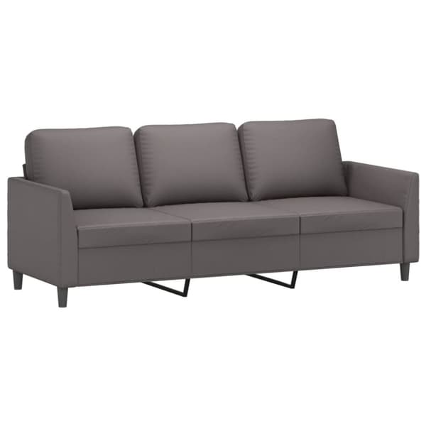 vidaXL 3-personers sofa 180 cm kunstlæder grå