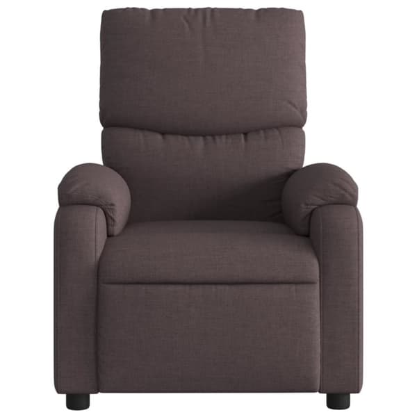 vidaXL Massagefåtölj mörkbrun tyg
