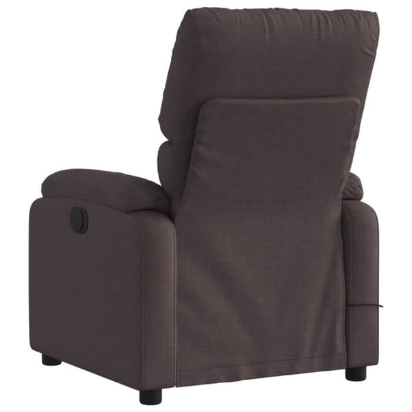 vidaXL Massagefåtölj mörkbrun tyg