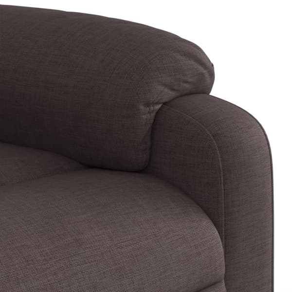 vidaXL Massagefåtölj mörkbrun tyg