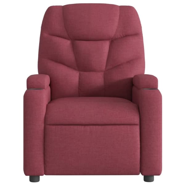 vidaXL Massagefåtölj vinröd tyg