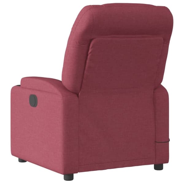 vidaXL Massagefåtölj vinröd tyg