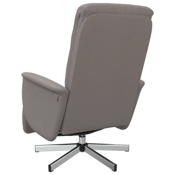 vidaXL Reclinerfåtölj med fotstöd taupe tyg