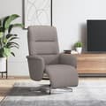 Miniatyrbild 9 av 9: vidaXL Reclinerfåtölj med fotstöd taupe tyg