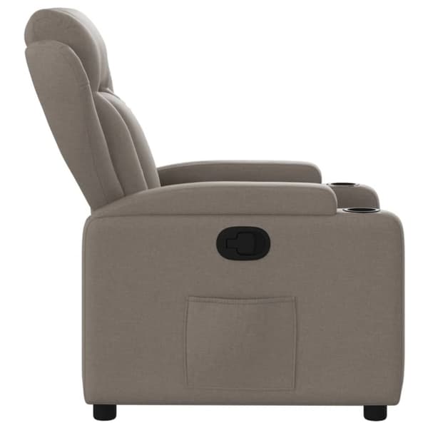 vidaXL Reclinerfåtölj taupe tyg