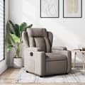 Miniatyrbild 11 av 11: vidaXL Reclinerfåtölj taupe tyg