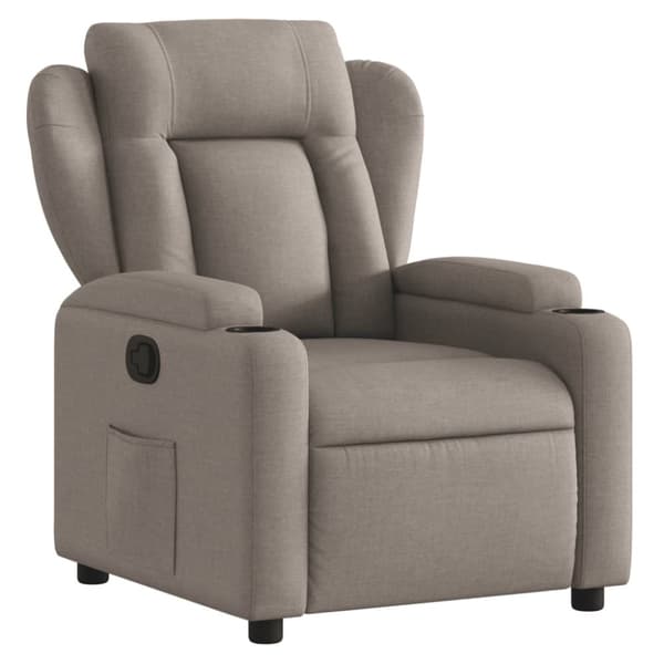 vidaXL Reclinerfåtölj taupe tyg