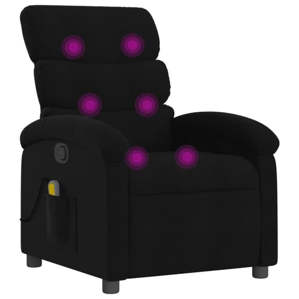 vidaXL Massagefåtölj svart tyg