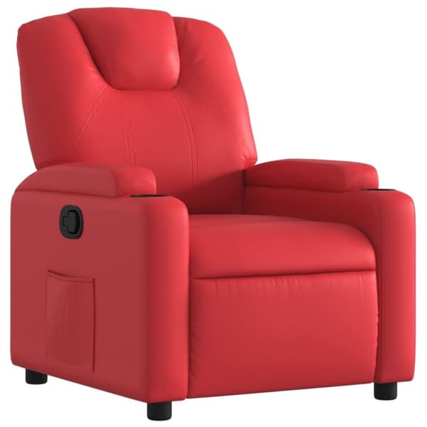 vidaXL Reclinerfåtölj röd konstläder