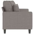 Miniatyrbild 3 av 8: vidaXL 2-sitssoffa taupe 140 cm tyg