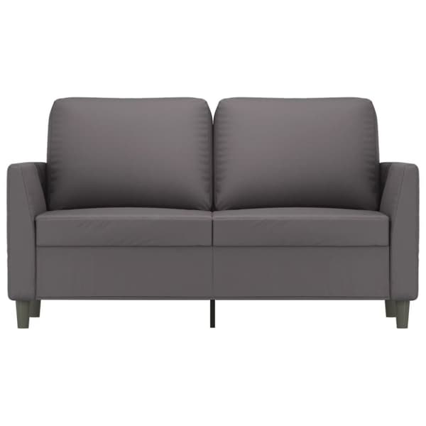 vidaXL 2-sitssoffa Grå 120 cm konstläder