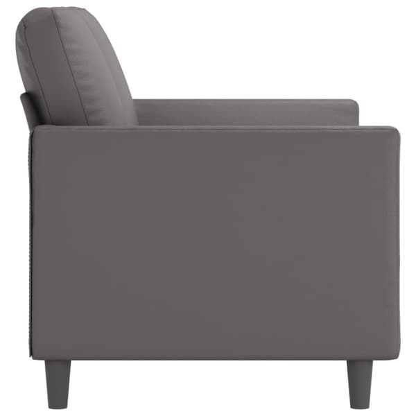 vidaXL 2-sitssoffa Grå 120 cm konstläder