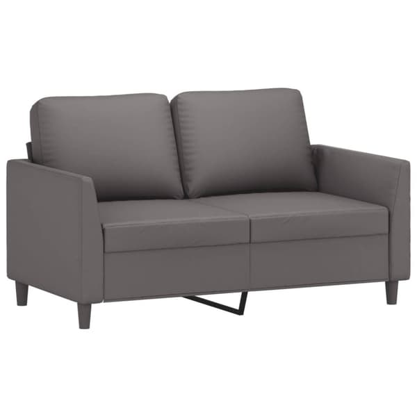 vidaXL 2-sitssoffa Grå 120 cm konstläder