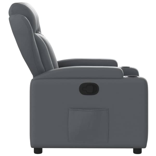 vidaXL Reclinerfåtölj grå konstläder