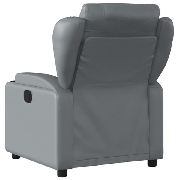 vidaXL Reclinerfåtölj grå konstläder