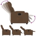 Miniatyrbild 3 av 11: vidaXL Reclinerfåtölj brun tyg