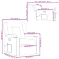 Miniatyrbild 10 av 11: vidaXL Reclinerfåtölj brun tyg