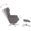 Miniatyrbild 6 av 9: vidaXL Reclinerfåtölj med fotpall grå konstläder