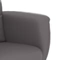 Miniatyrbild 7 av 9: vidaXL Reclinerfåtölj med fotpall grå konstläder