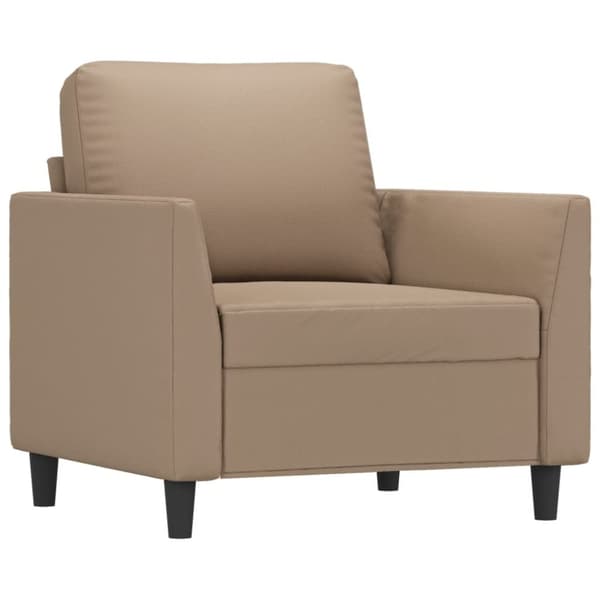 vidaXL Fåtölj Cappuccino 60 cm konstläder