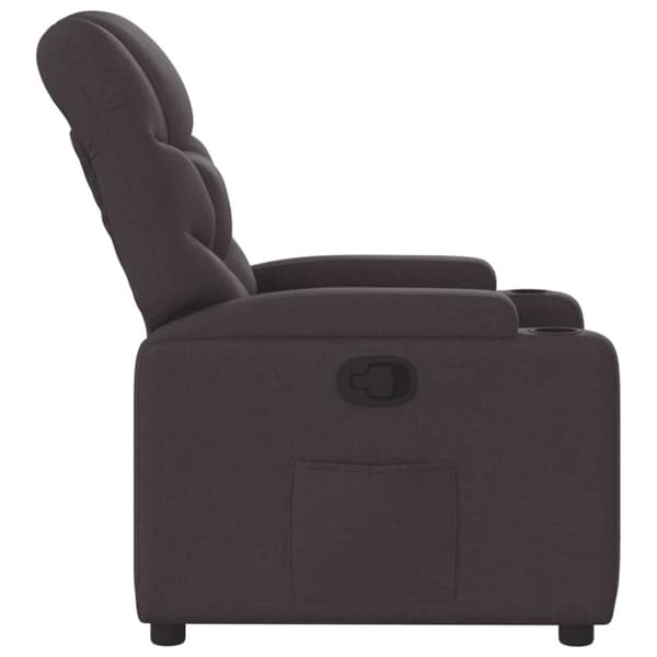 vidaXL Reclinerfåtölj mörkbrun tyg
