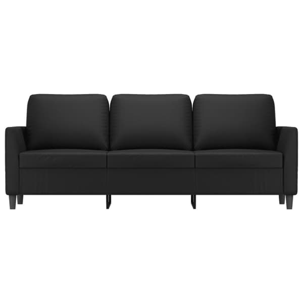 vidaXL 3-sitssoffa svart 180 cm konstläder