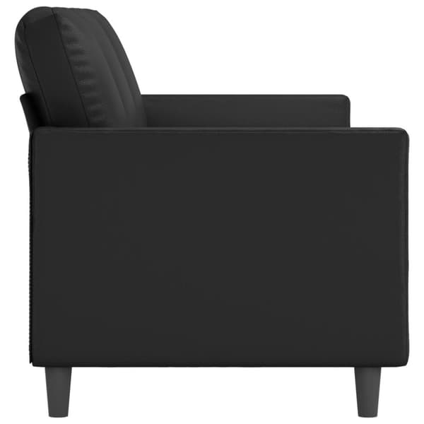 vidaXL 3-sitssoffa svart 180 cm konstläder