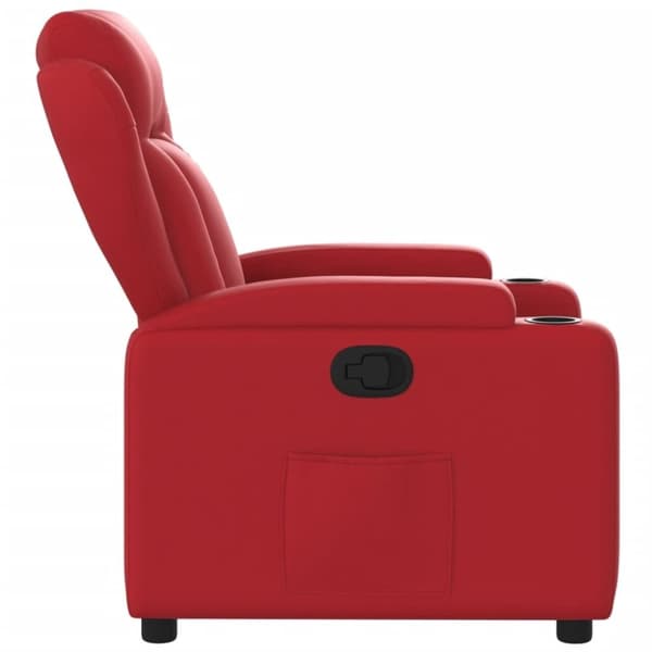 vidaXL Reclinerfåtölj röd konstläder