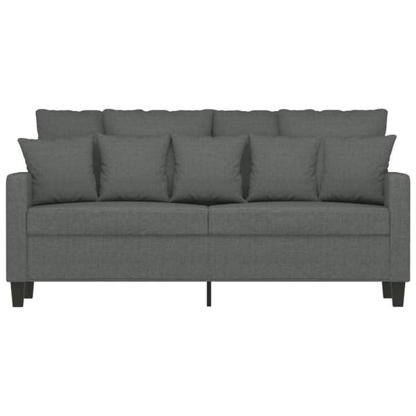 vidaXL Soffa 2-sits mörkgrå 140 cm tyg