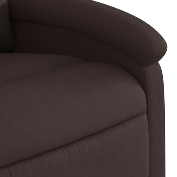 vidaXL Reclinerfåtölj mörkbrun tyg
